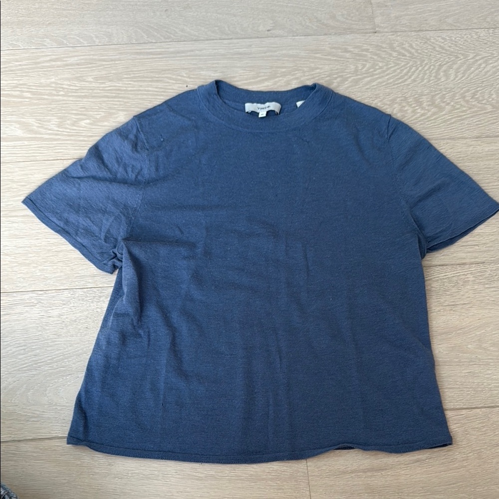 Vince Navy Short Sleeve Tee